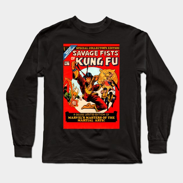 Comic No 1 First Edition - Savage Fists of Kung Fu Long Sleeve T-Shirt by Quentin1984